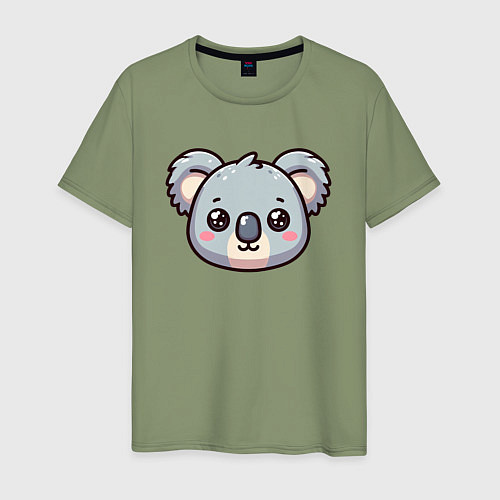 Мужская футболка Мордочка коалы / Авокадо – фото 1