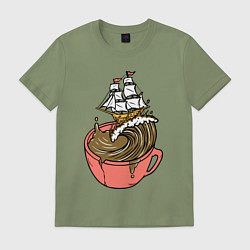 Мужская футболка Кофейный корабль