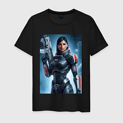 Футболка хлопковая мужская Mass Effect -N7 armor, цвет: черный