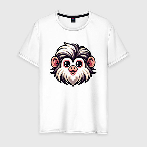 Мужская футболка Мордочка императорского тамарина / Белый – фото 1