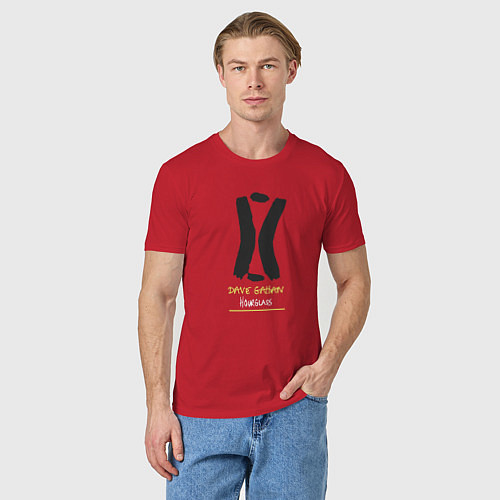 Мужская футболка Dave Gahan - Hourglass logo / Красный – фото 3