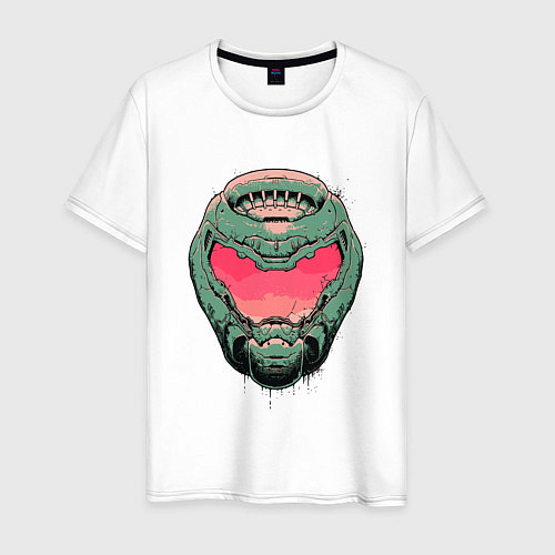 Мужская футболка Pink Doomguy / Белый – фото 1