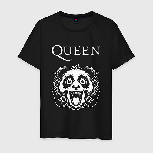 Мужская футболка Queen rock panda / Черный – фото 1