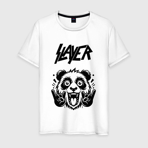 Мужская футболка Slayer - rock panda / Белый – фото 1