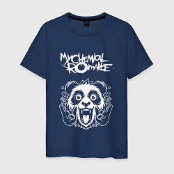 Футболка хлопковая мужская My Chemical Romance rock panda, цвет: тёмно-синий