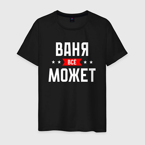 Мужская футболка Ваня всё может / Черный – фото 1