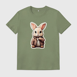 Мужская футболка Маленький пушистый кролик