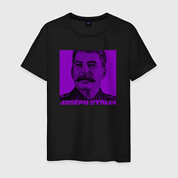 Футболка хлопковая мужская Joseph Stalin, цвет: черный