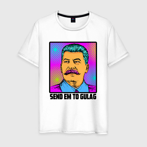 Мужская футболка Send em to gulag / Белый – фото 1