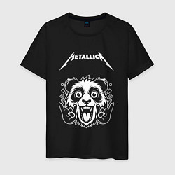 Футболка хлопковая мужская Metallica rock panda, цвет: черный