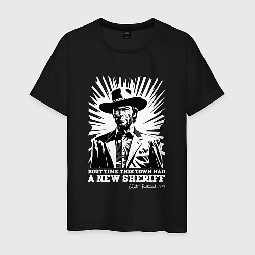 Мужская футболка Иствуд кино вестерн / Черный – фото 1