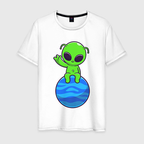 Мужская футболка Привет от пришельца / Белый – фото 1