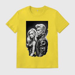 Мужская футболка Барби и Кен - киберпанк эскиз