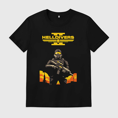 Мужская футболка Helldivers 2: War / Черный – фото 1