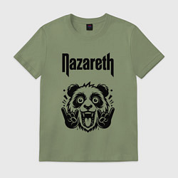 Футболка хлопковая мужская Nazareth - rock panda, цвет: авокадо
