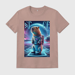 Мужская футболка Космонавт Каппи в скафандре - нейросеть