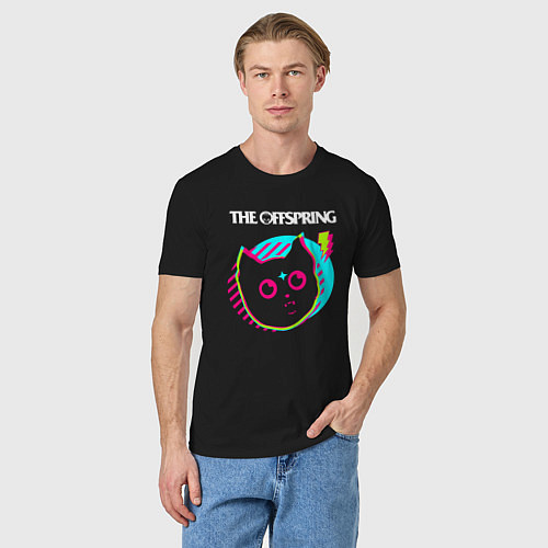 Мужская футболка The Offspring rock star cat / Черный – фото 3