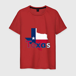 Футболка хлопковая мужская Texas, цвет: красный