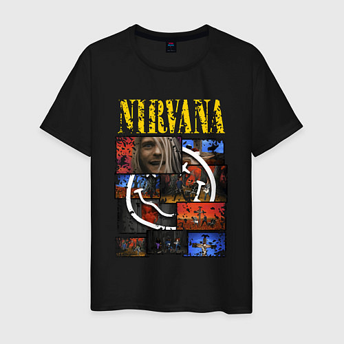Мужская футболка Nirvana heart box / Черный – фото 1
