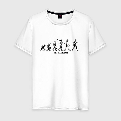 Мужская футболка Эволюция ИИ киборг / Белый – фото 1