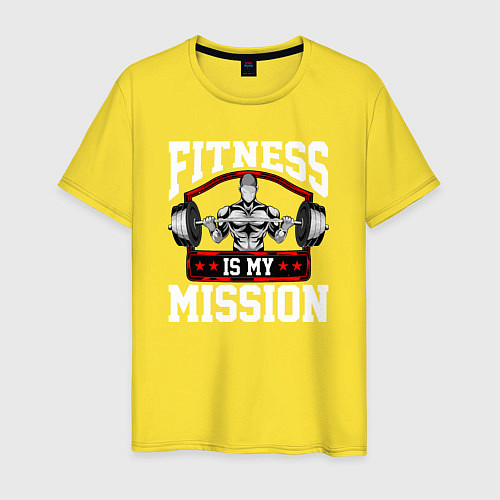 Мужская футболка Фитнес моя миссия / Желтый – фото 1