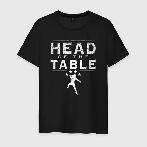 Мужская футболка WWE Roman Reigns Head of the Table / Черный – фото 1