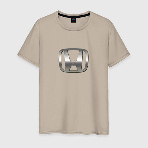 Мужская футболка Honda logo auto grey / Миндальный – фото 1