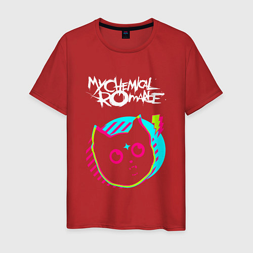 Мужская футболка My Chemical Romance rock star cat / Красный – фото 1