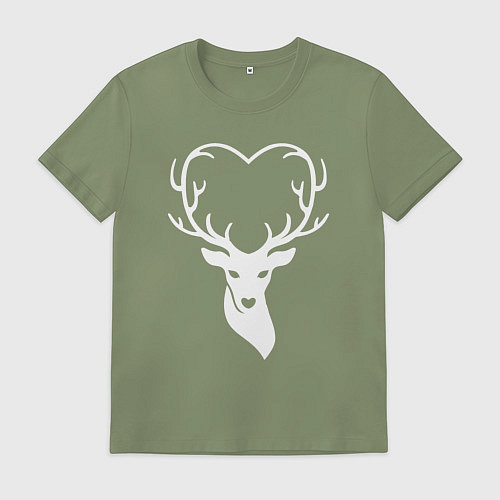 Мужская футболка Люблю оленей / Авокадо – фото 1