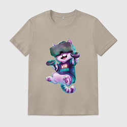 Мужская футболка Кот-геймер в VR-шлеме