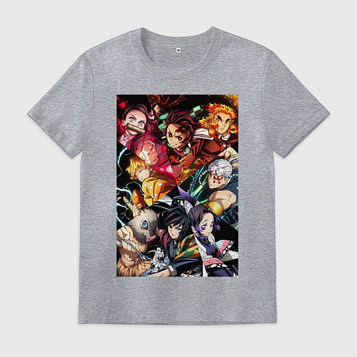 Мужская футболка Тандзиро Камадо Дзэнъицу Агацума / Меланж – фото 1