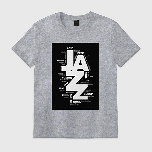 Мужская футболка Джазовые стили / Меланж – фото 1