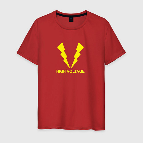 Мужская футболка Hihg Voltage! / Красный – фото 1
