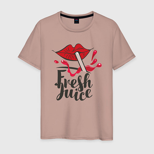 Мужская футболка Fresh juice / Пыльно-розовый – фото 1