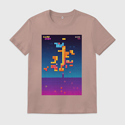Мужская футболка Синтвейв тетрис