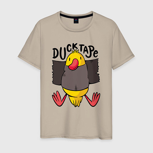 Мужская футболка Duck tape / Миндальный – фото 1
