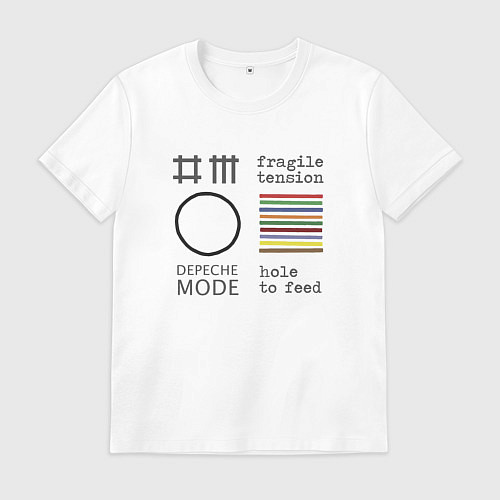 Мужская футболка Depeche Mode - Hole To Feed cover / Белый – фото 1