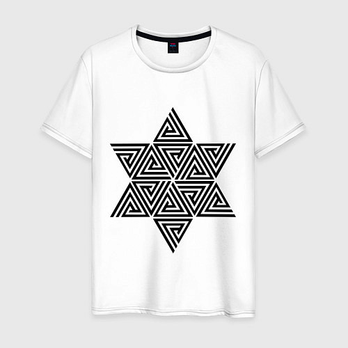 Мужская футболка Цветок жизни (Геометрический рисунок) / Белый – фото 1
