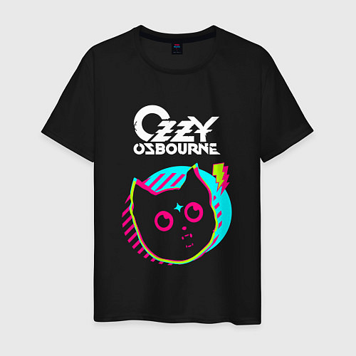 Мужская футболка Ozzy Osbourne rock star cat / Черный – фото 1