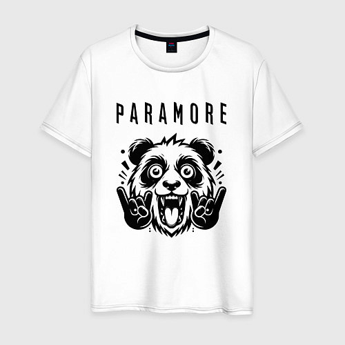 Мужская футболка Paramore - rock panda / Белый – фото 1