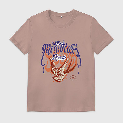 Мужская футболка Остались только воспоминания / Пыльно-розовый – фото 1