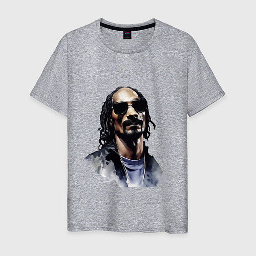 Мужская футболка Snoop dog / Меланж – фото 1