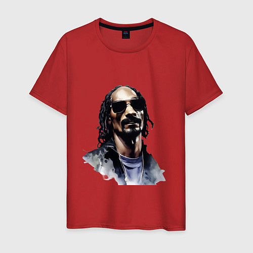 Мужская футболка Snoop dog / Красный – фото 1