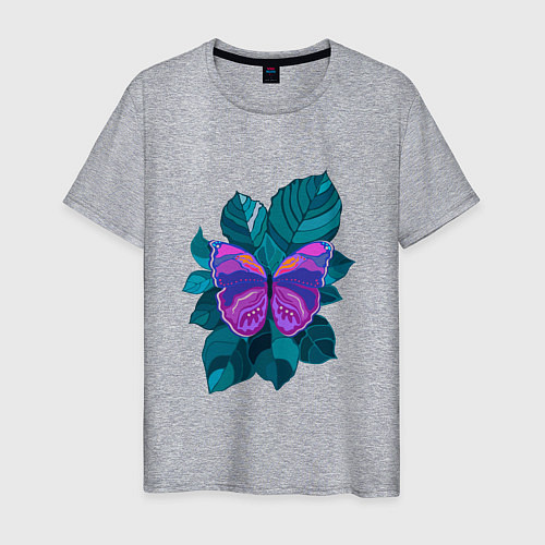 Мужская футболка Арт-бабочка / Меланж – фото 1