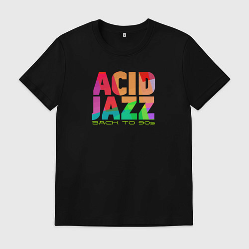 Мужская футболка Acid jazz colorful / Черный – фото 1