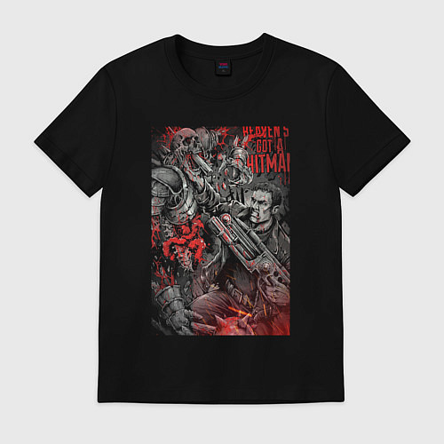 Мужская футболка Painkiller and demon - comix style / Черный – фото 1