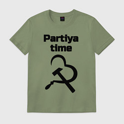 Футболка хлопковая мужская Partiya time, цвет: авокадо