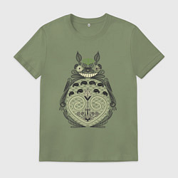 Футболка хлопковая мужская Forest Totoro, цвет: авокадо