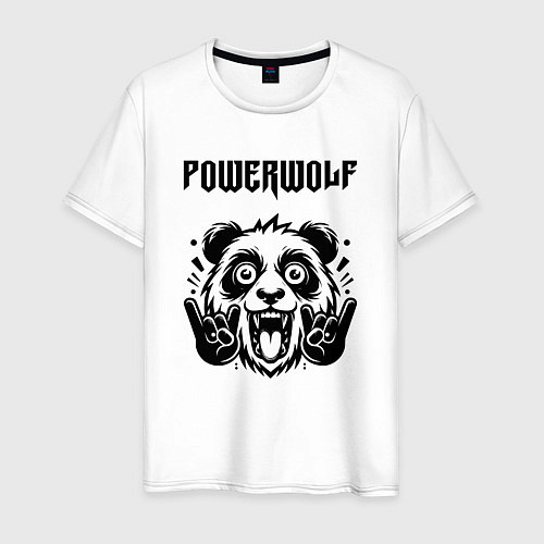 Мужская футболка Powerwolf - rock panda / Белый – фото 1