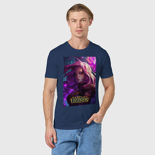 Мужская футболка League of Legends Kaisa Kda / Тёмно-синий – фото 3